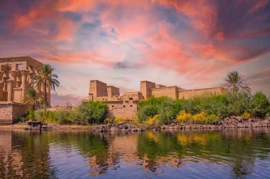Nile River landscape in Upper Egypt